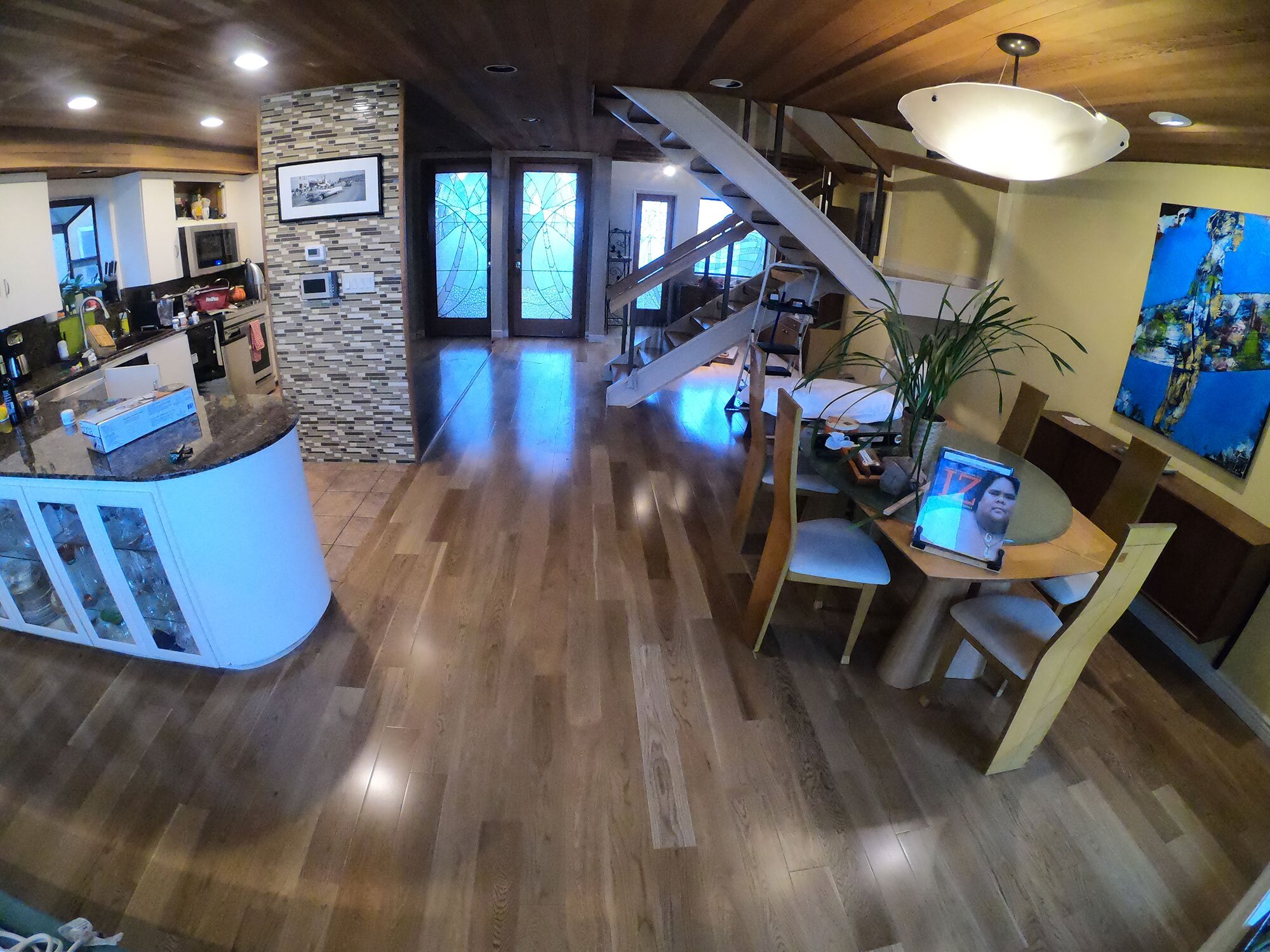 Custom hardwood floor pattern