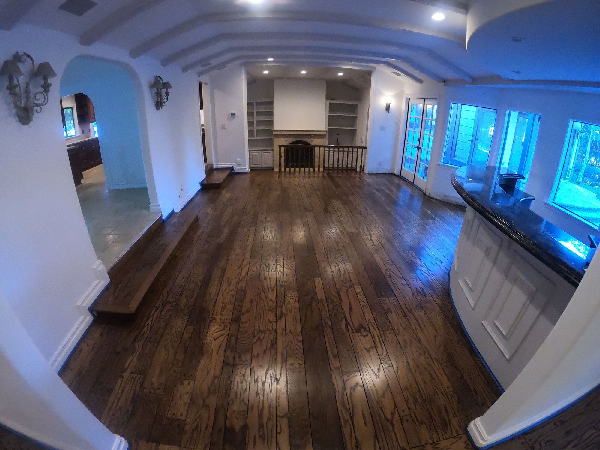 Floor restoration before and after