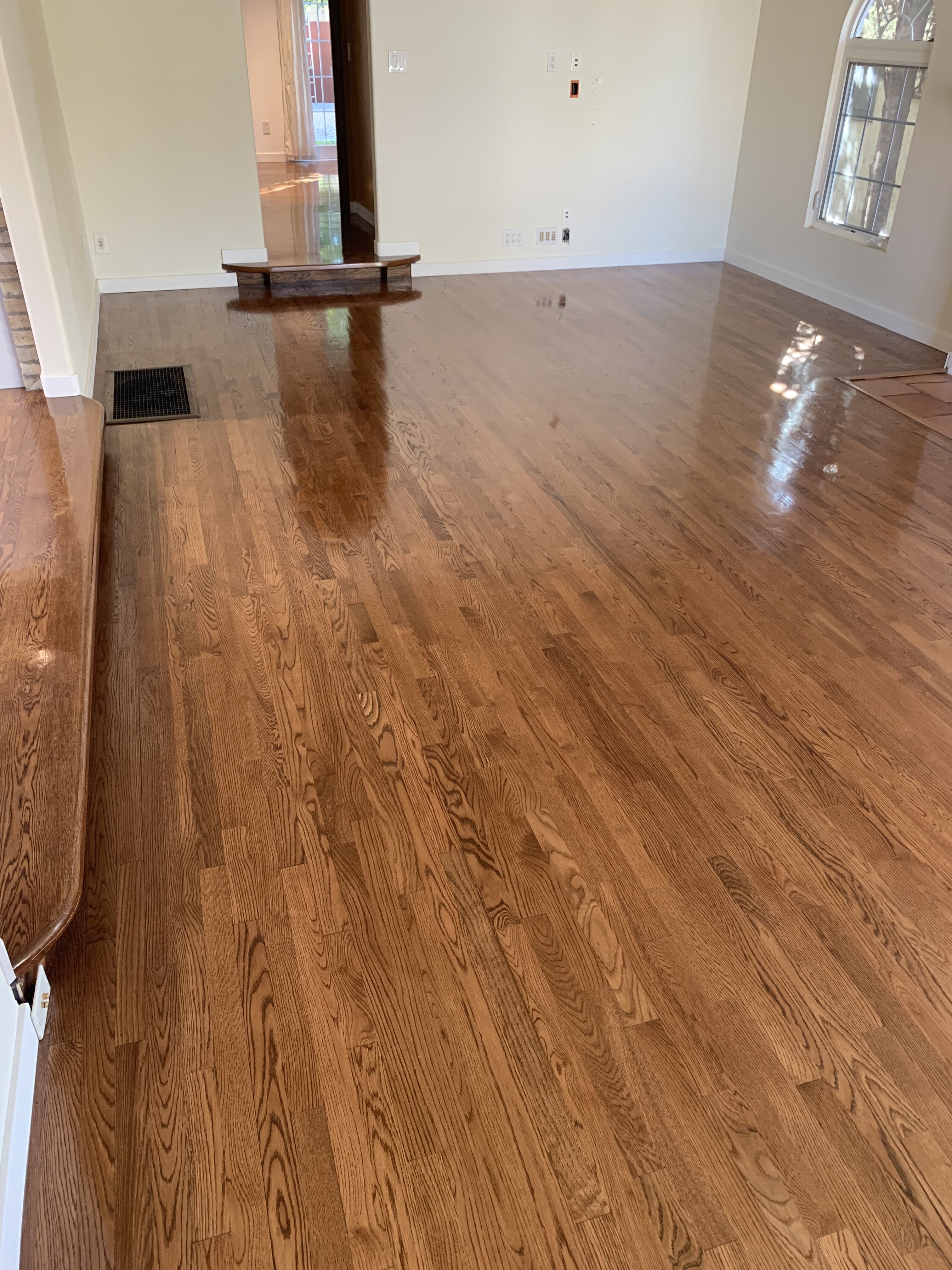 Refinished oak flooring